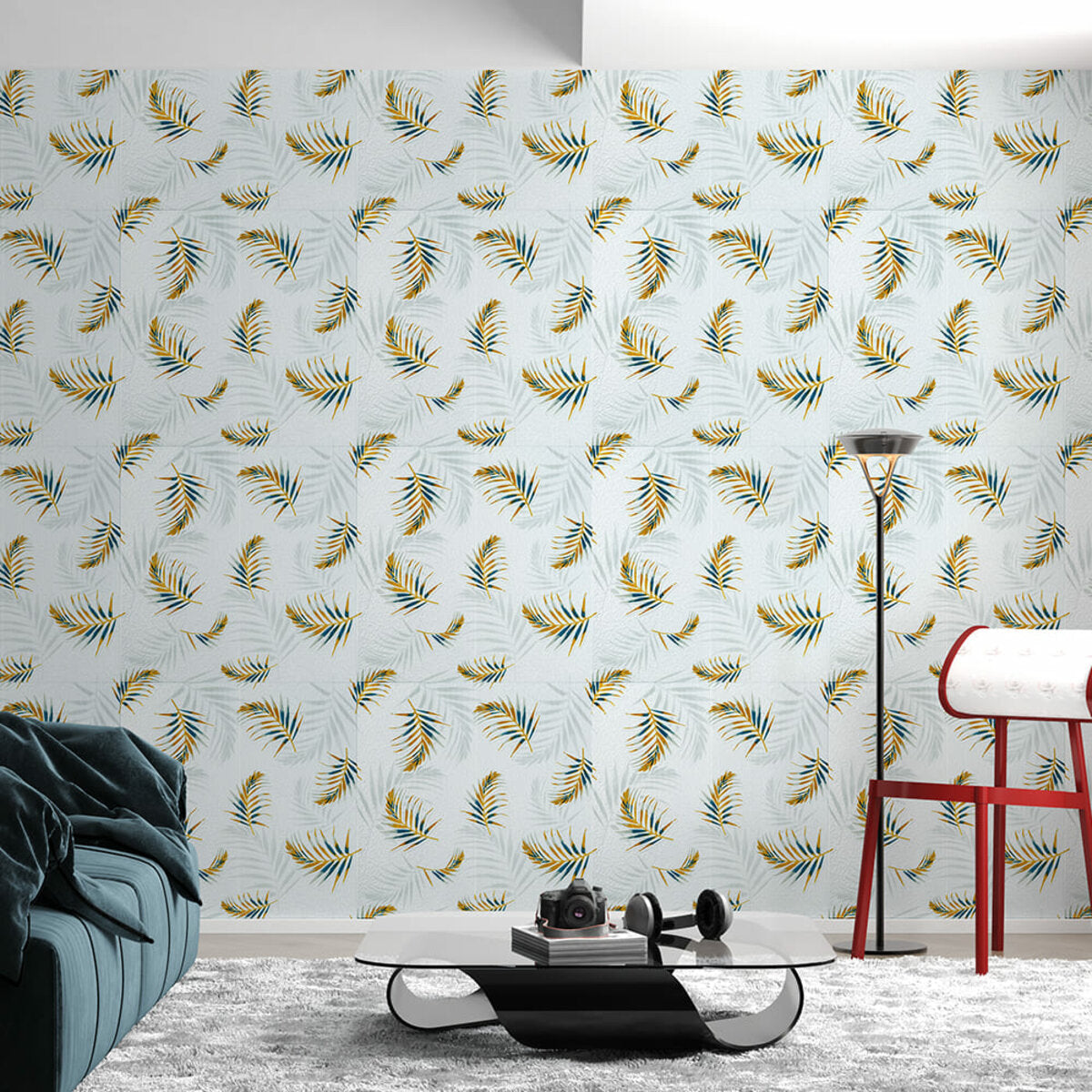 Панель стінова 3D 680х670х4мм Папороть на білому фоні (D) SW-00001981