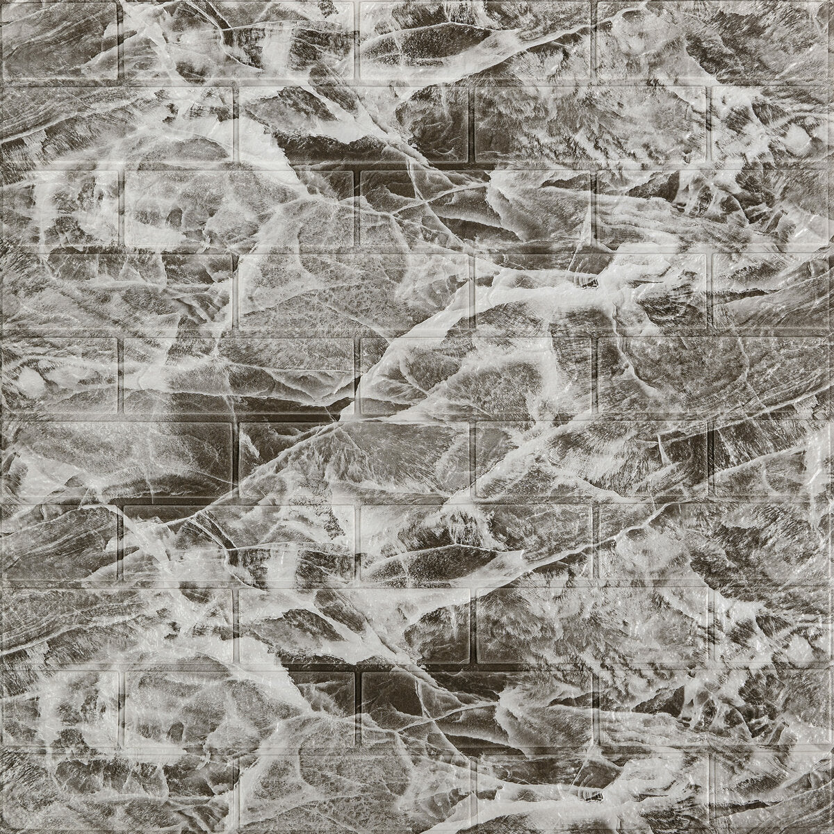 Панель стінова 3D 700х770х2мм (061-2) Мармур Чорний SW-00001912