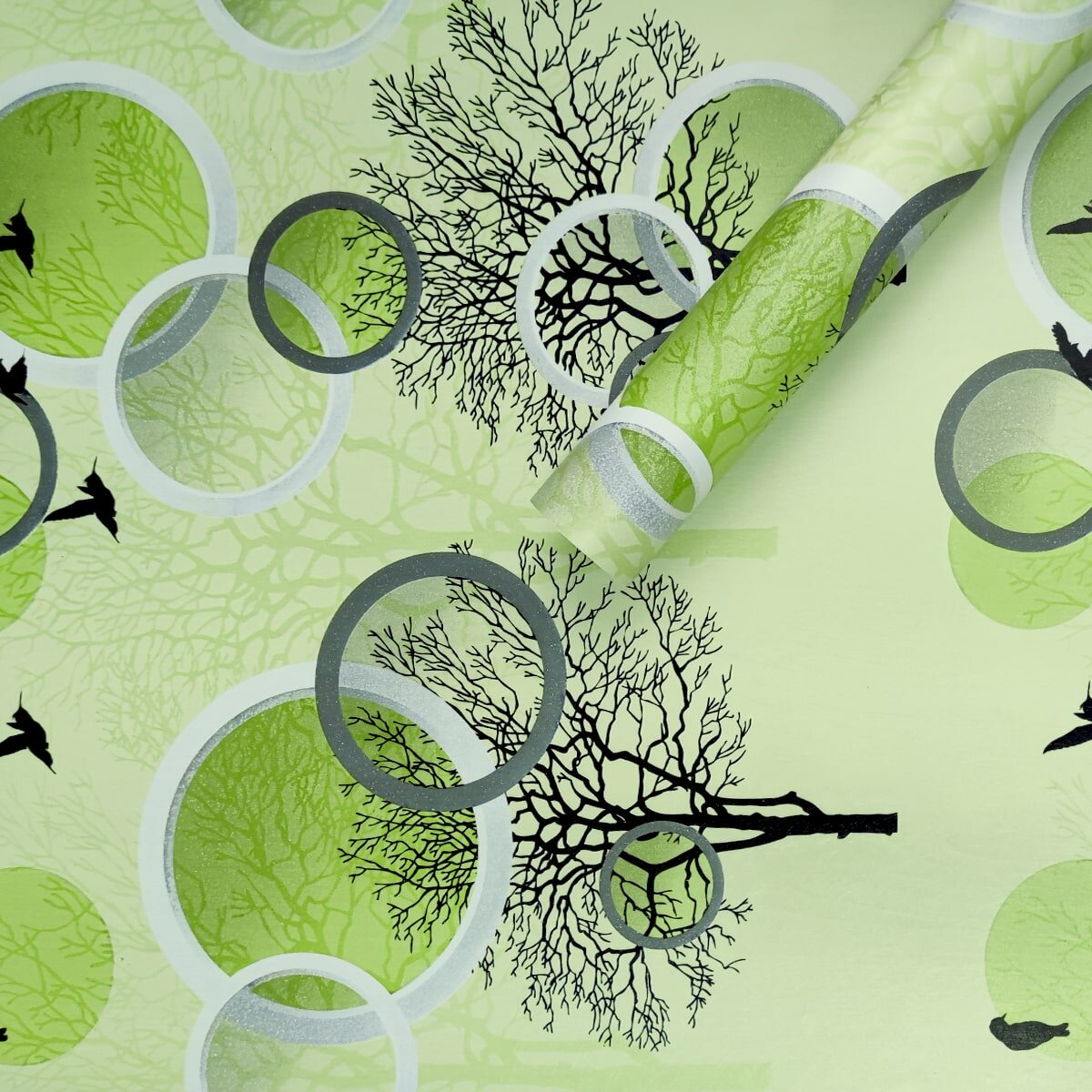 Самоклеюча плівка 0,45х10м х 0,07мм Зелене дерево SW-00001259