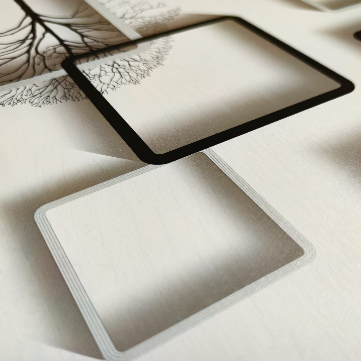 Самоклеюча плівка 0,45х10м х 0,07мм Дерево з квадратами SW-00001263