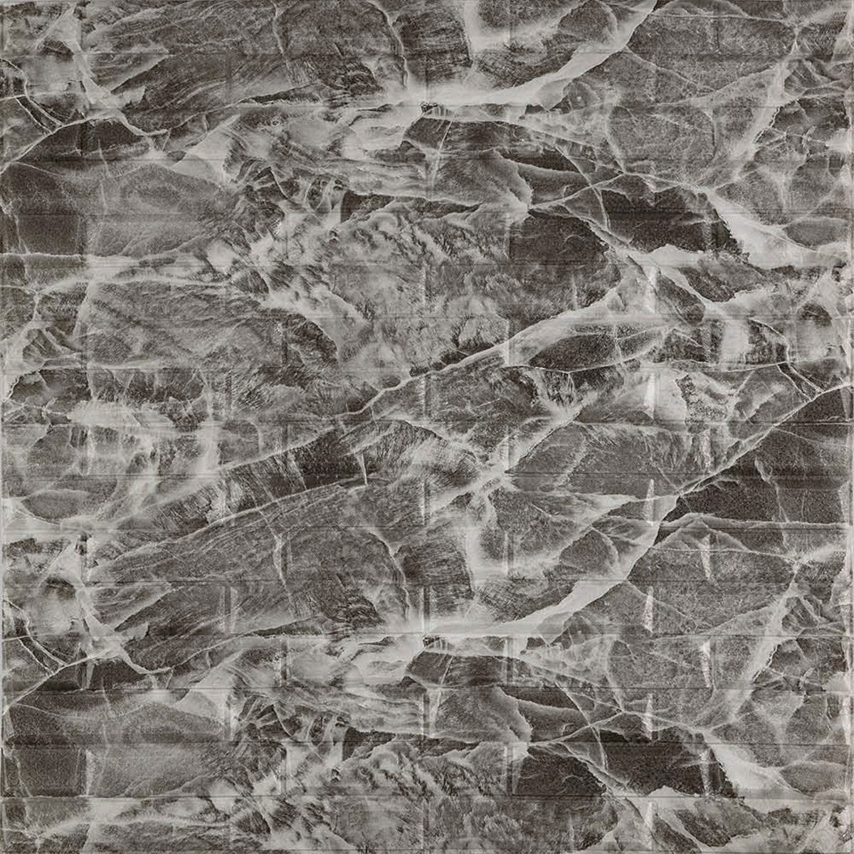 3D панель самоклеюча кладка 700х770х7мм Чорна-біла (330) SW-00000674