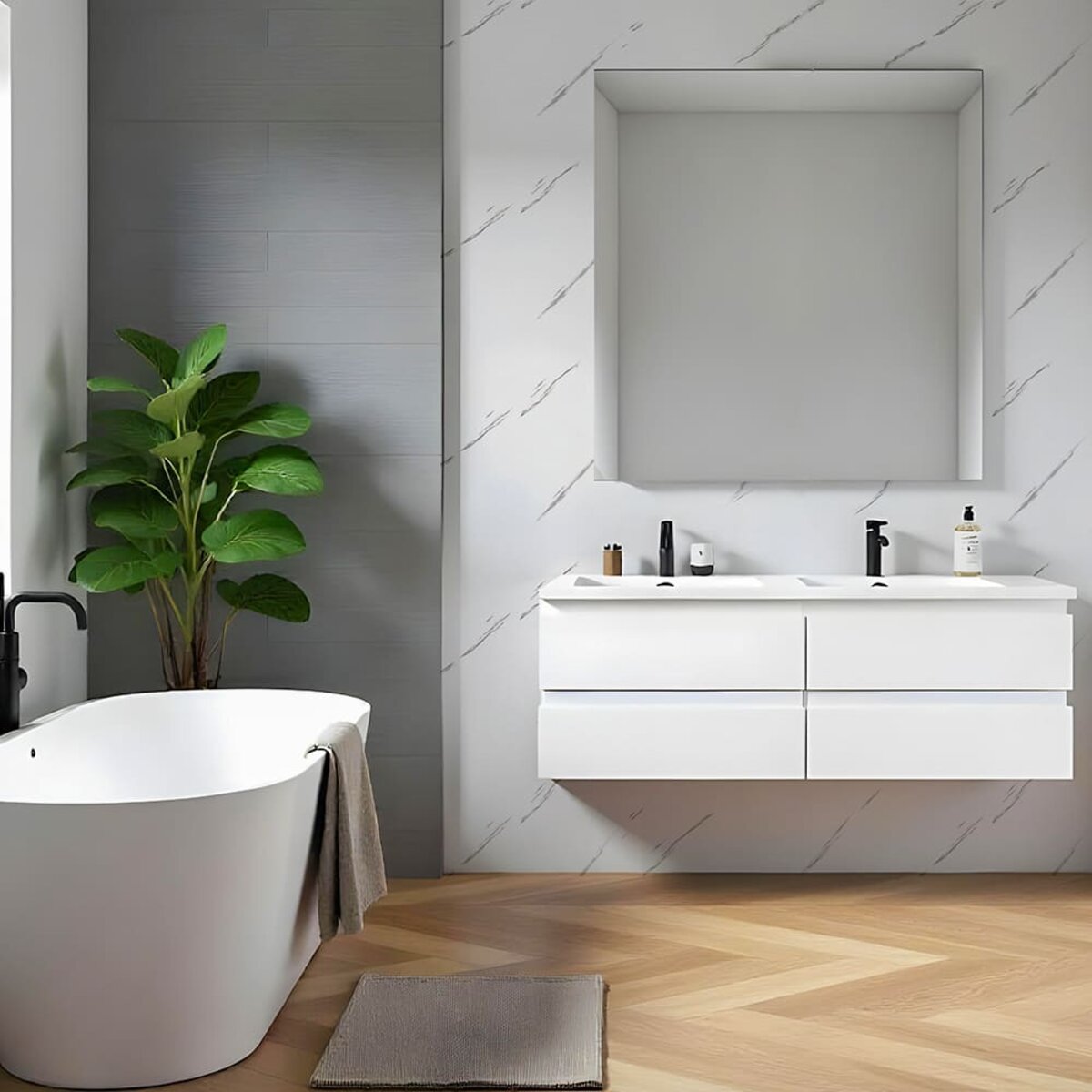 Самоклеюча стінова PET плитка в рулоні 1200х3000х2мм SW-00002669