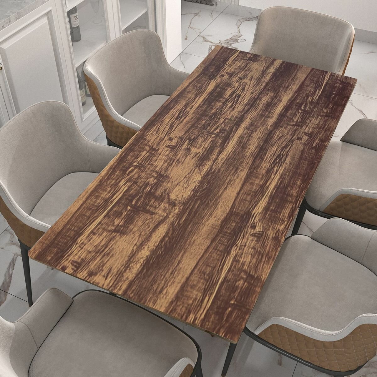 Самоклеюча плівка 0,45х10м х 0,07мм Темно-коричневе дерево SW-00001243