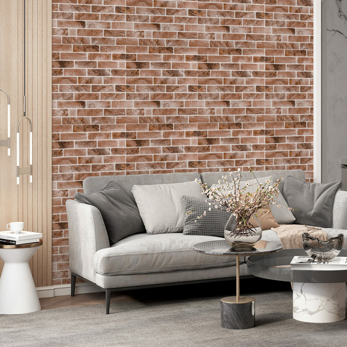 Панель стінова 670х680х4мм Клінкер піщано-коричневий (D) SW-00002004