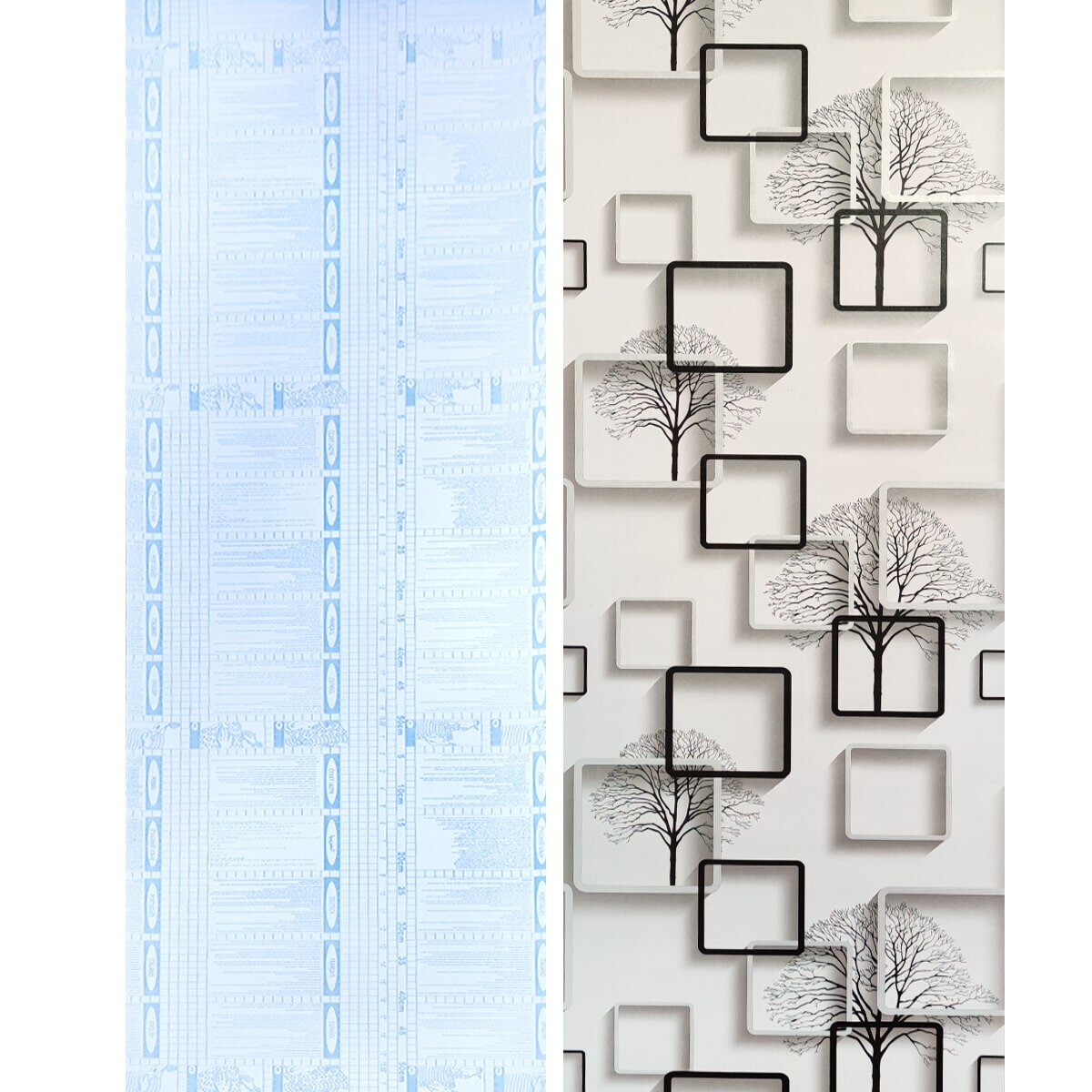 Самоклеюча плівка 0,45х10м х 0,07мм Дерево з квадратами SW-00001263
