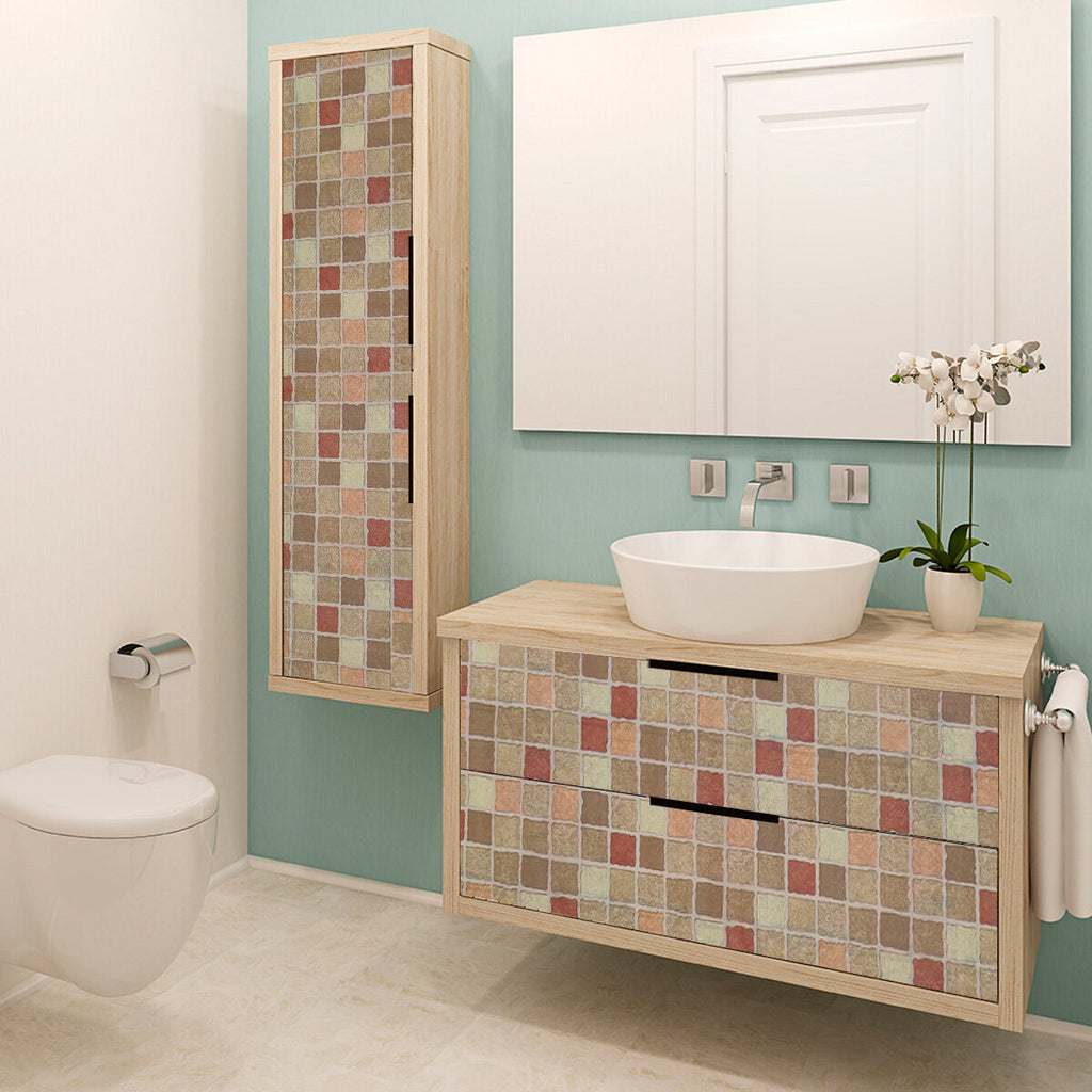 Самоклеюча плівка 0,45х10м х 0,07мм Червона мозаїка SW-00000832