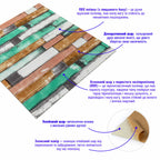 Самоклеюча декоративна 3D панель 700x700x5мм М'ятне дерево (057) HO-00000238