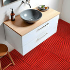 Самоклеюча плитка під ковролін бургунді 600х600х4,5мм SW-00002487