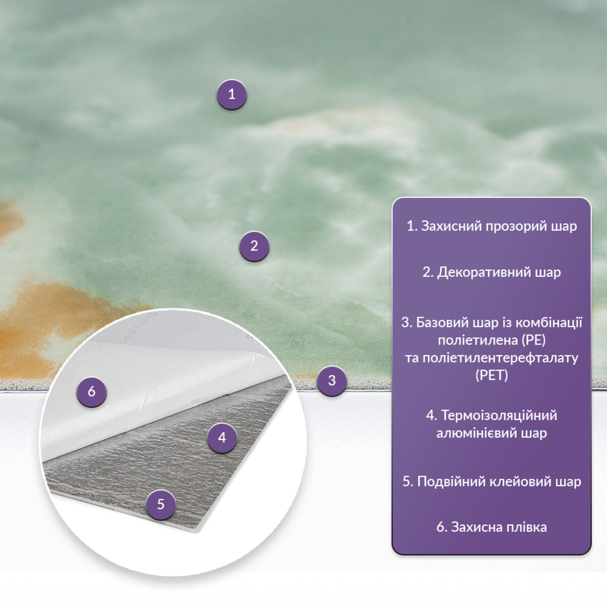 Самоклеюча стінова PET плитка 600х300х2мм SW-00002322