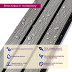 Рейка декоративна PS 2900х120х12мм Світло-сірий дуб SW-00001740