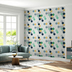 Панель стінова 3D 700х700х4мм Мозаїка синьо-жовта SW-00002016