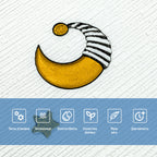 Панель стінова 3D 700х700х4мм Зірки та місяць на білому фоні SW-00001970