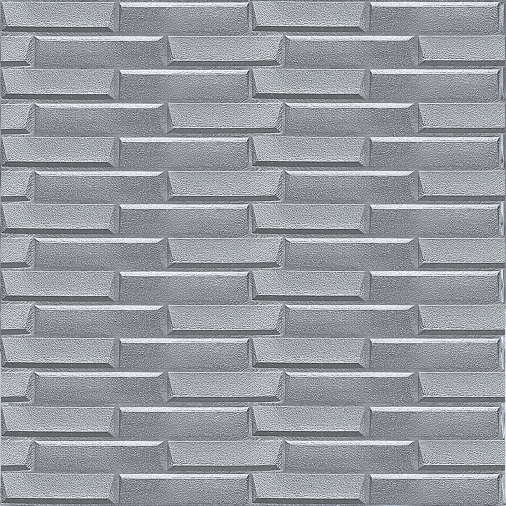 3D панель самоклеюча кладка 770х700х5мм Срібло (034) HO-00000217