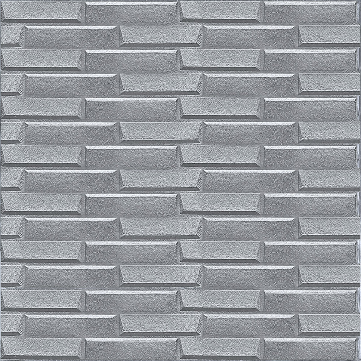 3D панель самоклеюча кладка 770х700х5мм Срібло (034) HO-00000217