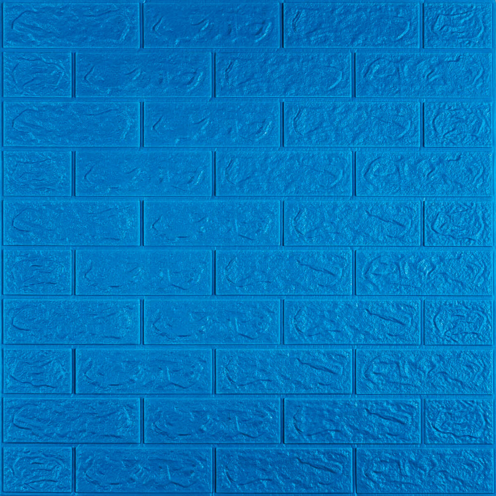 3D панель самоклеюча 700х770х5мм цегла Синій (003-5) SW-00000154