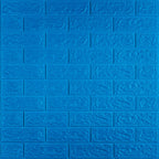 3D панель самоклеюча 700х770х5мм цегла Синій (003-5) SW-00000154