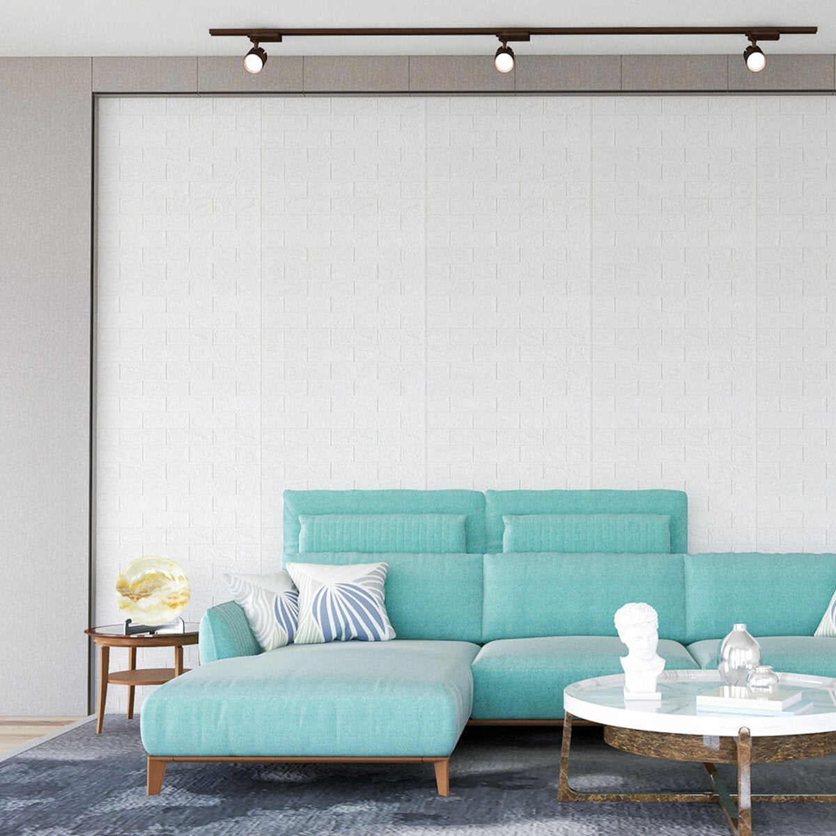 R001-2 Панель стінова у рулоні 3D 700х3080х2мм Біла Цегла HO-00002534