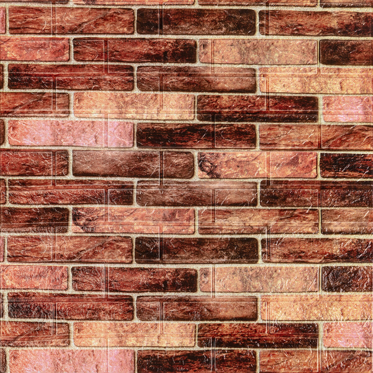 179-3 Панель стінова 3D 700х770х3мм Коричневий (цегла) HO-00001771