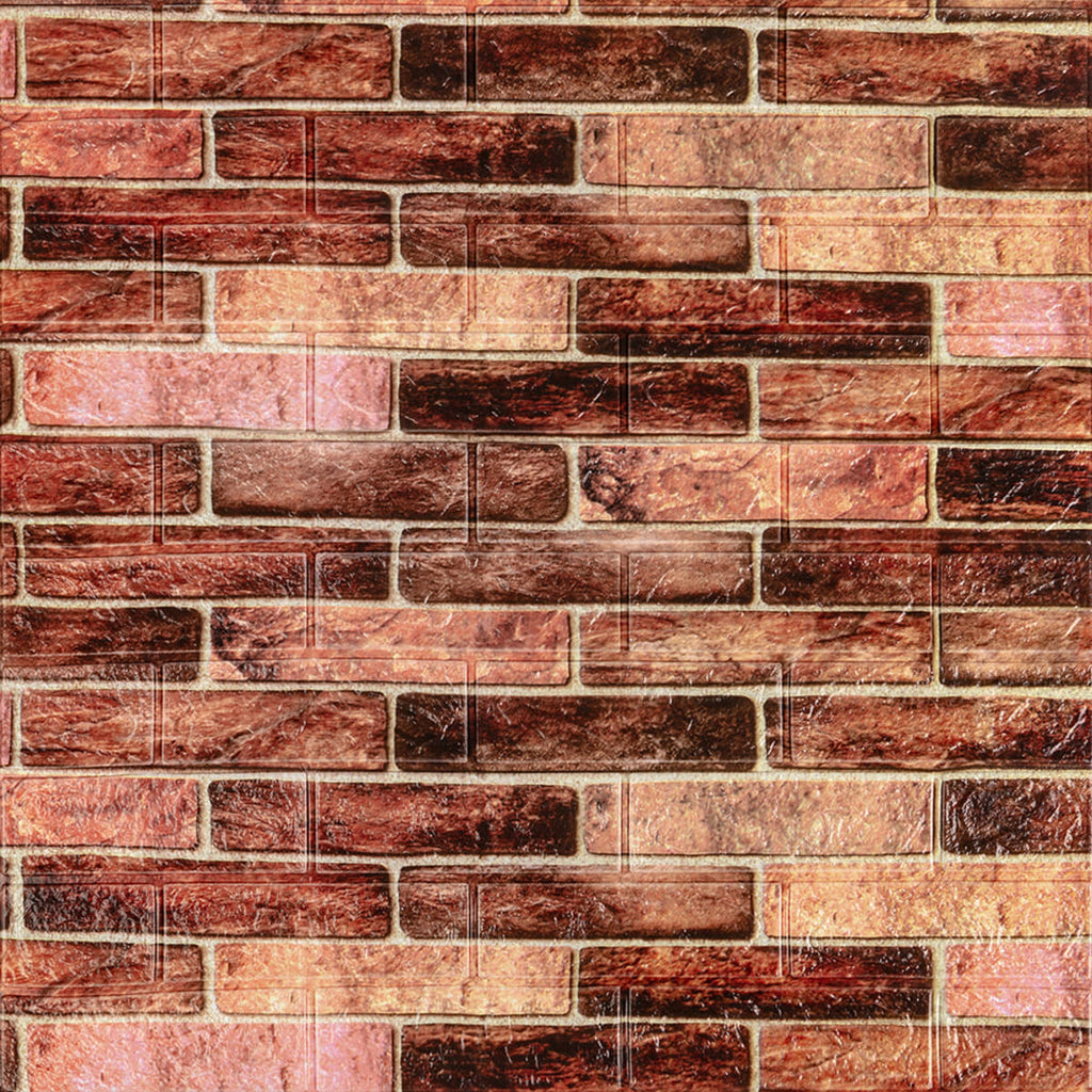 179-3 Панель стінова 3D 700х770х3мм Коричневий (цегла) SW-00001771