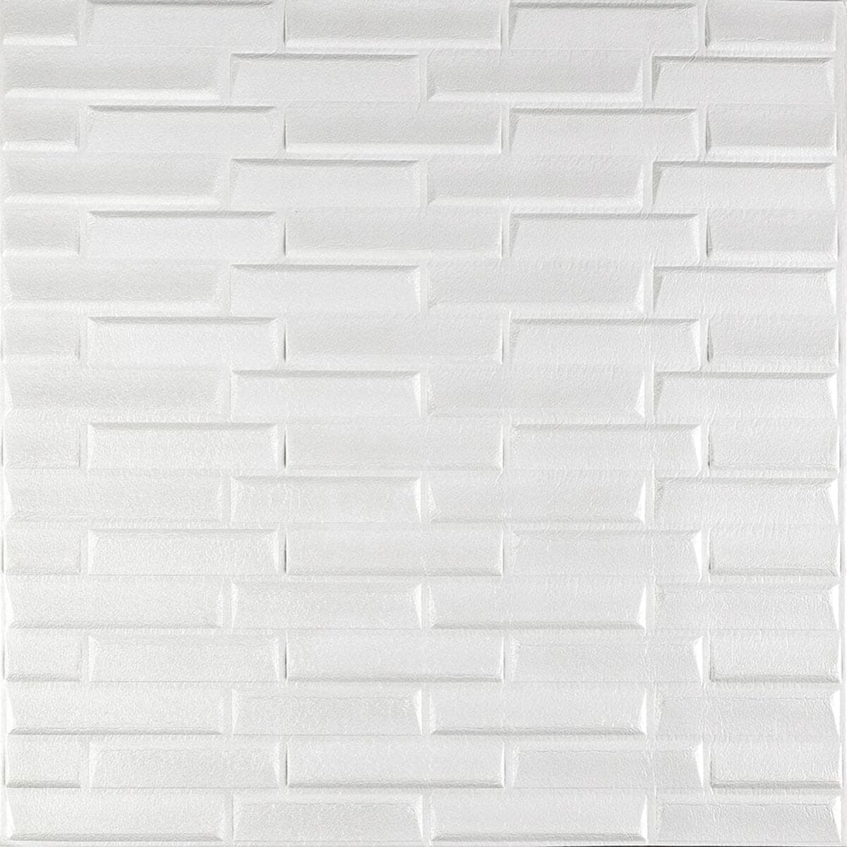 3D панель самоклеюча кладка 770х700х5мм Біла (031) SW-00000167