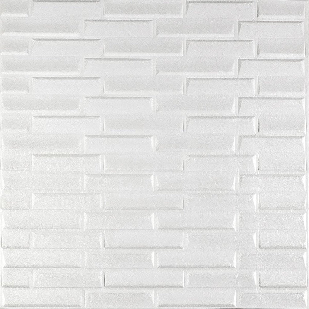 3D панель самоклеюча кладка 770х700х5мм Біла (031) HO-00000167