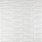 3D панель самоклеюча кладка 770х700х5мм Біла (031) HO-00000167