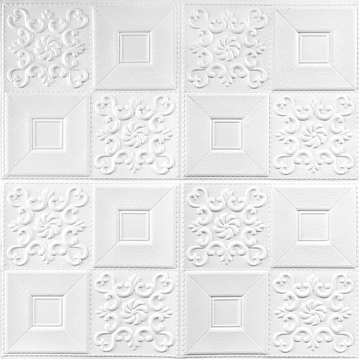 Самоклеюча декоративна настінно-стельова 3D панель фігури 700х700х5мм (114) HO-00000006