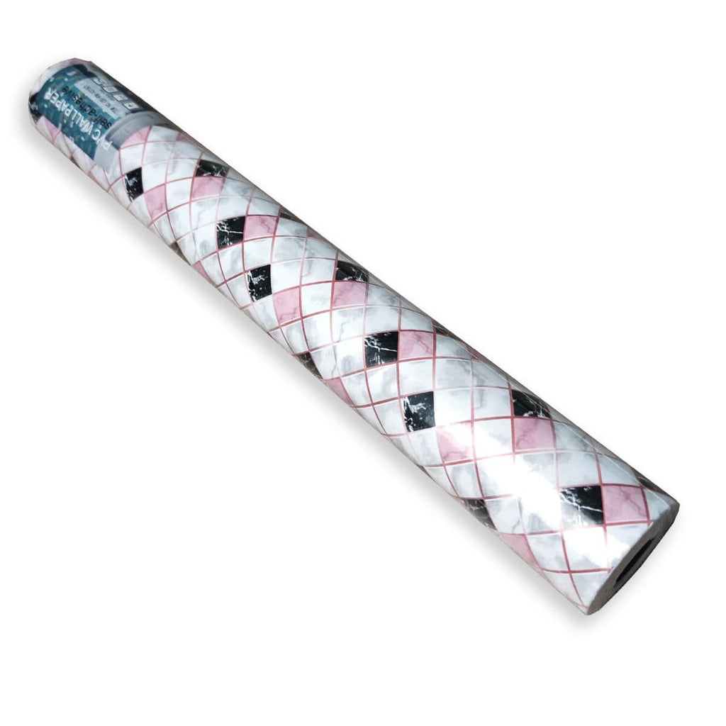 Самоклеюча плівка 0,45х10м х 0,07мм Рожева мозаїка HO-00001233