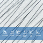 Самоклеюча 3D панель 700х700х5мм Срібні стрічки (441) HO-00001185