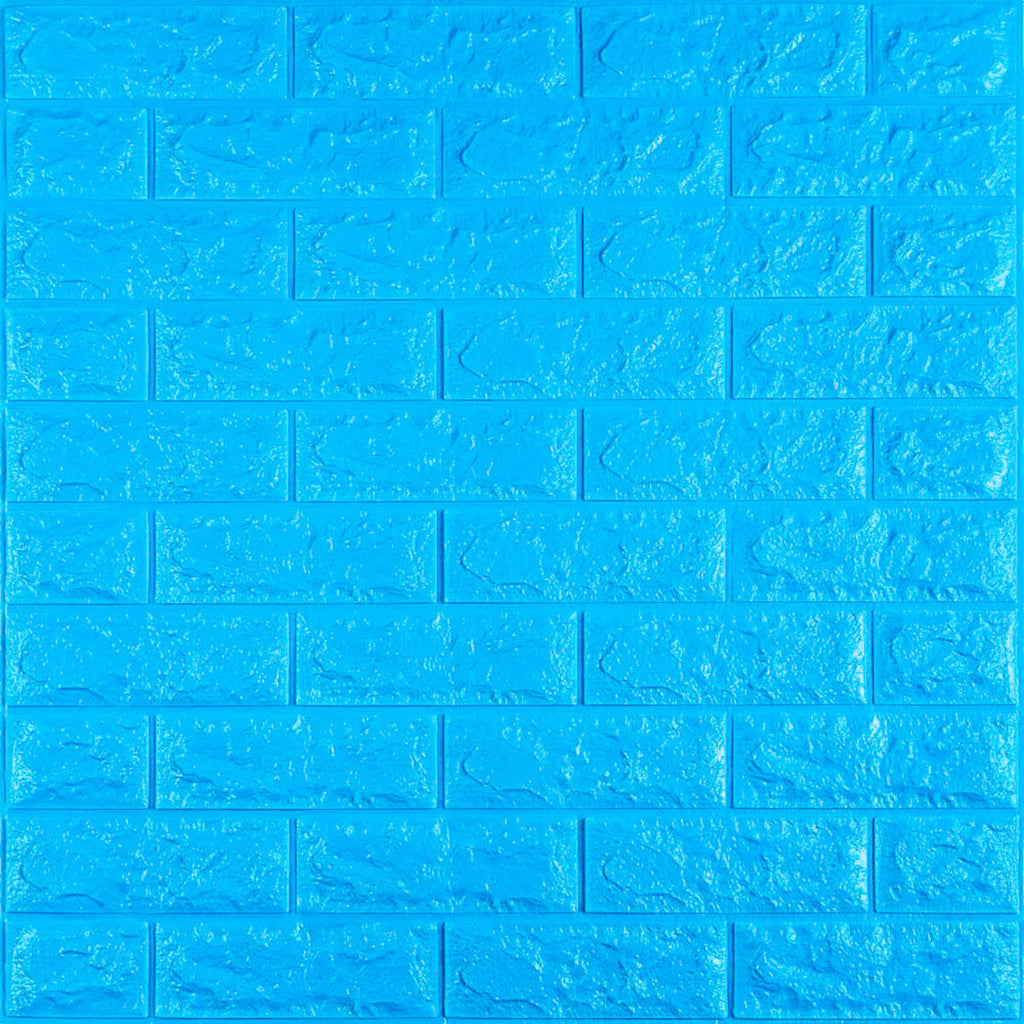 3D панель самоклеюча 700х770х7мм цегла Синій (003-7) HO-00000060