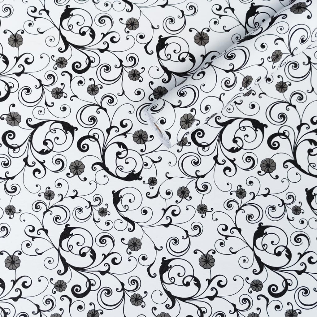 Самоклеюча плівка 0,45х10м х 0,07мм Білі вензелі (10175) SW-00000828