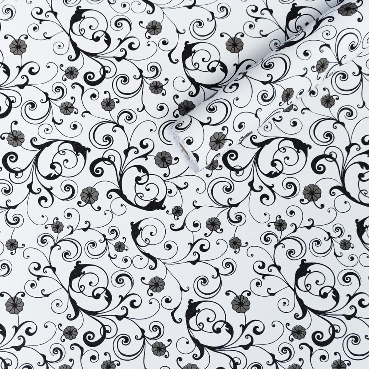 Самоклеюча плівка 0,45х10м х 0,07мм Білі вензелі (10175) SW-00000828