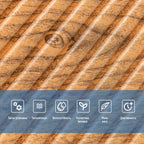 Самоклеюча декоративна 3D панель Бамбук Дерево Золото 500х500х5мм HO-00002885