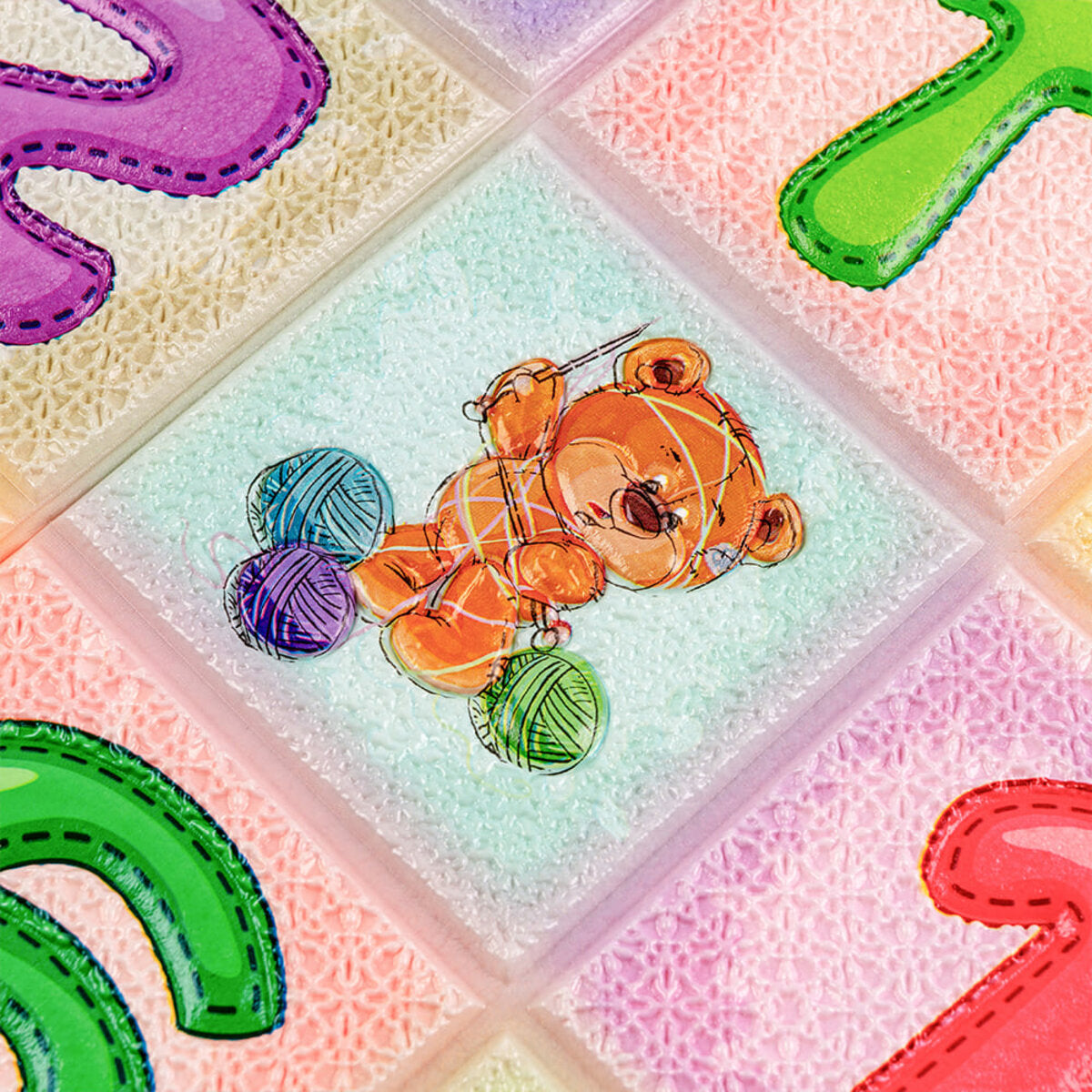 Набір панелей стінових 3D 700х1400х4мм Абетка (2шт) SW-00002352