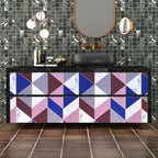 Самоклеюча плівка 0,45х10м х 0,07мм Рожеві трикутники HO-00001225