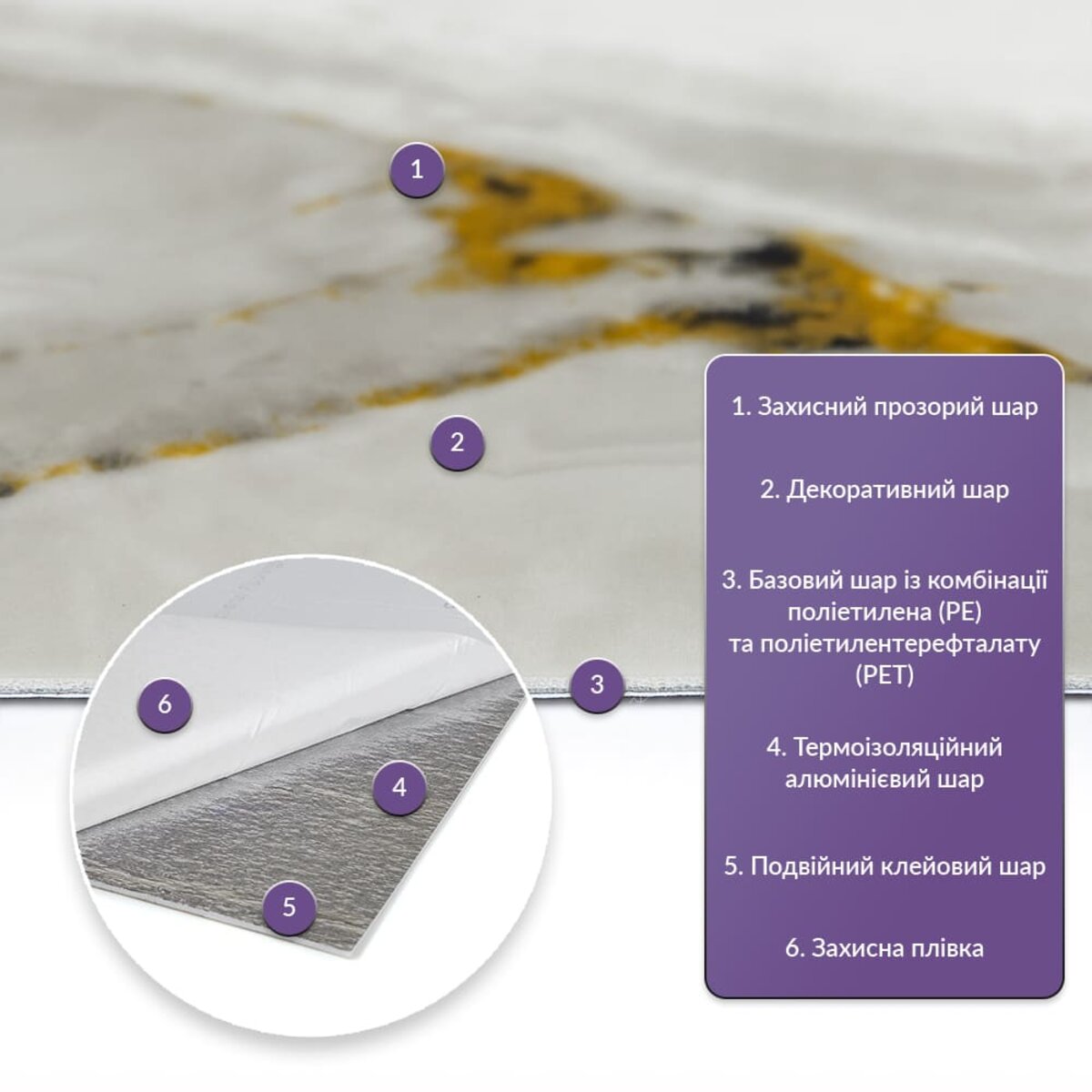 Самоклеюча стінова PET плитка 600х300х2мм SW-00002332