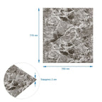 Панель стінова 3D 700х770х2мм (061-2) Мармур Чорний SW-00001912