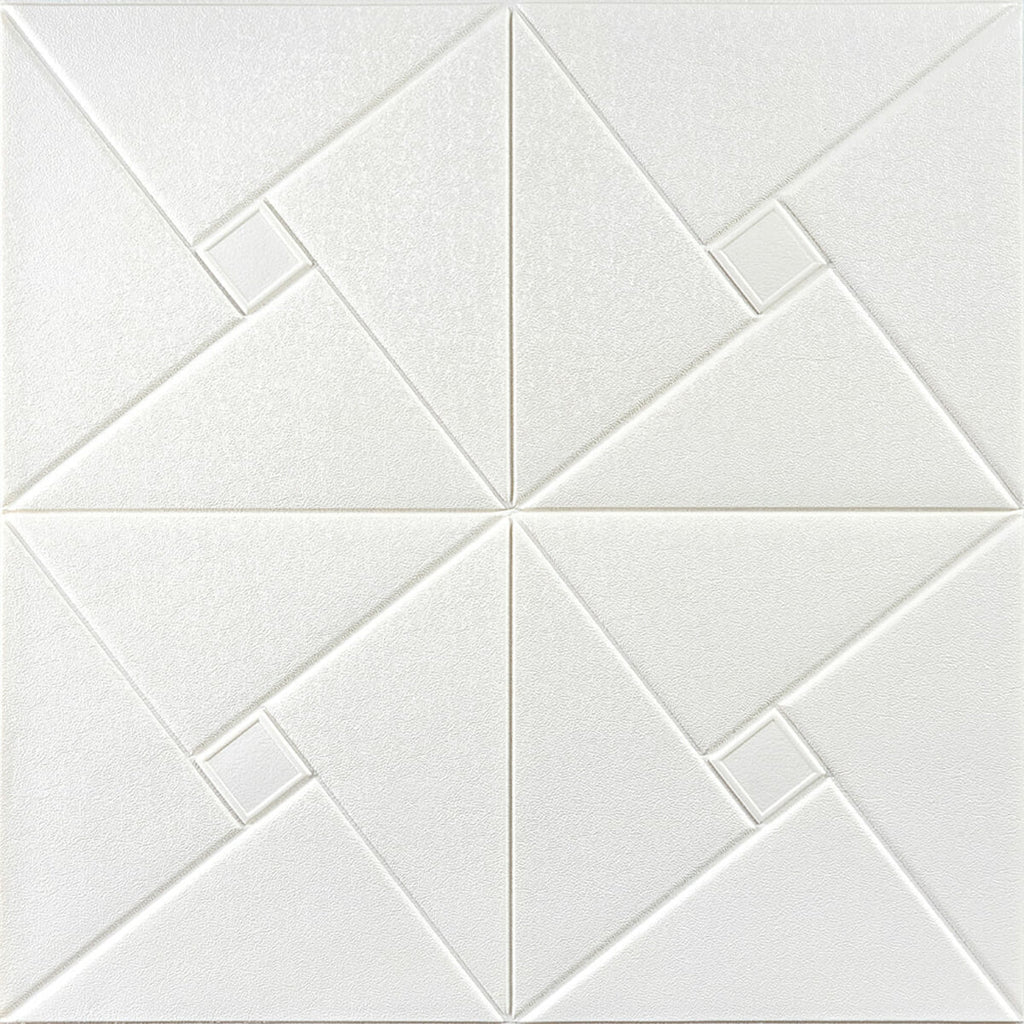 Самоклеюча декоративна настінно-стельова 3D панель 680х670х5.5мм Орігамі (173) SW-00000182