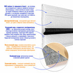 Плінтус РР самоклеючий 2300х70х4мм Білий з чорною смужкою (D) SW-00001830