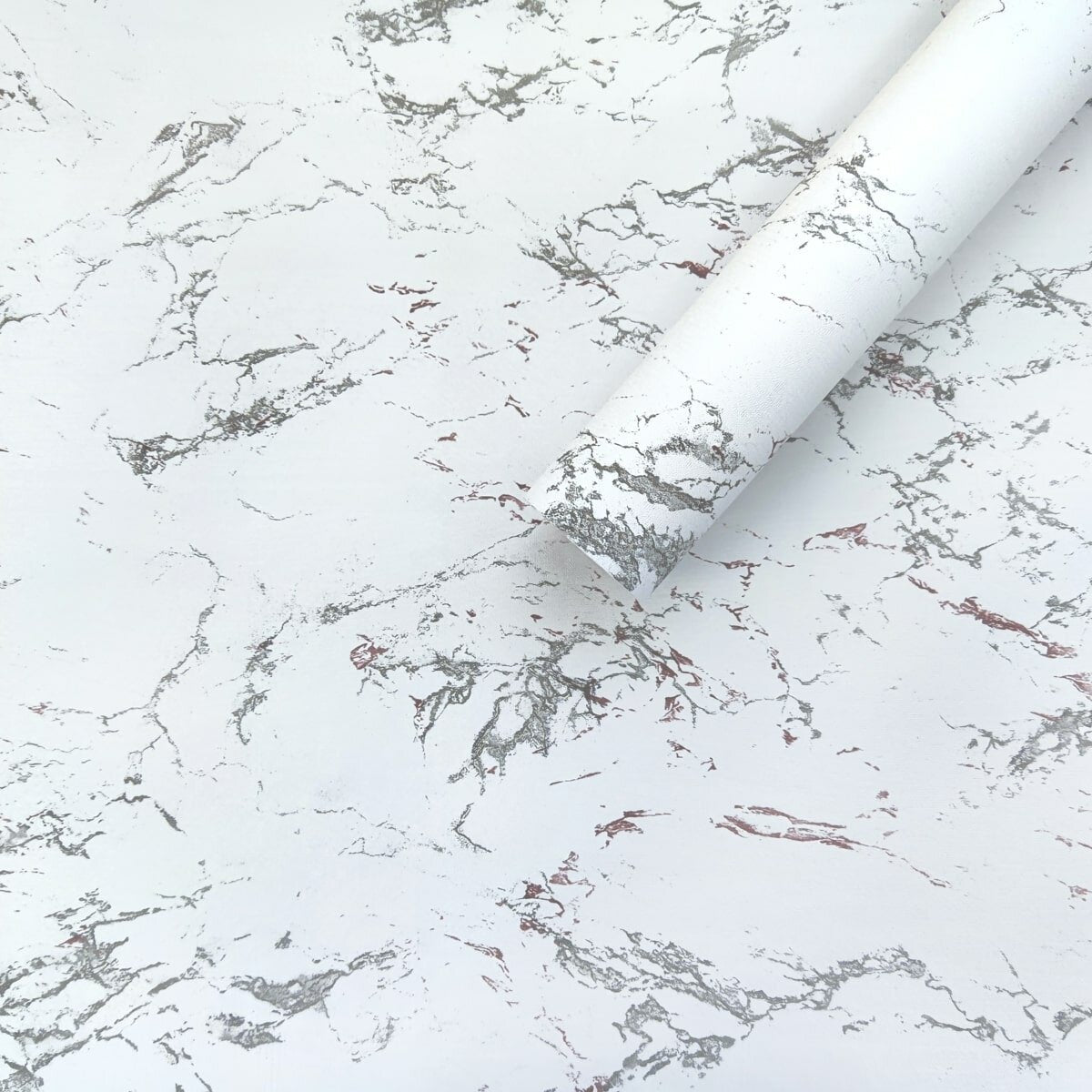 Самоклеюча плівка 0,45х10м х 0,07мм Сіро-червоний мармур SW-00001205