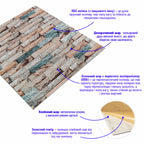 Панель стінова 700х770х3мм Мармур кольоровий SW-00001897