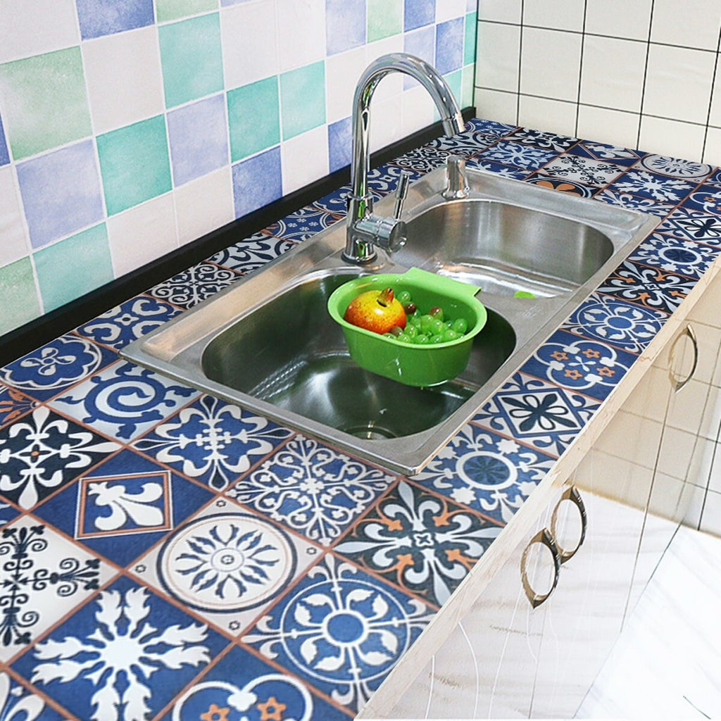 Самоклеюча плівка 0,45х10м х 0,07мм Синій орнамент HO-00001208