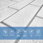 Панель стінова 700х700х5мм Біла цегла зі сріблом SW-00001502