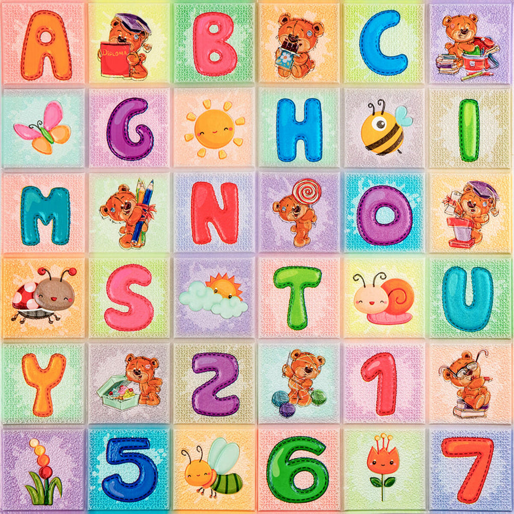 Набір панелей стінових 3D 700х1400х4мм Абетка (2шт) SW-00002352