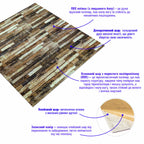 Самоклеюча декоративна панель 700x770x6мм Мікс цегла (343) HO-00000890