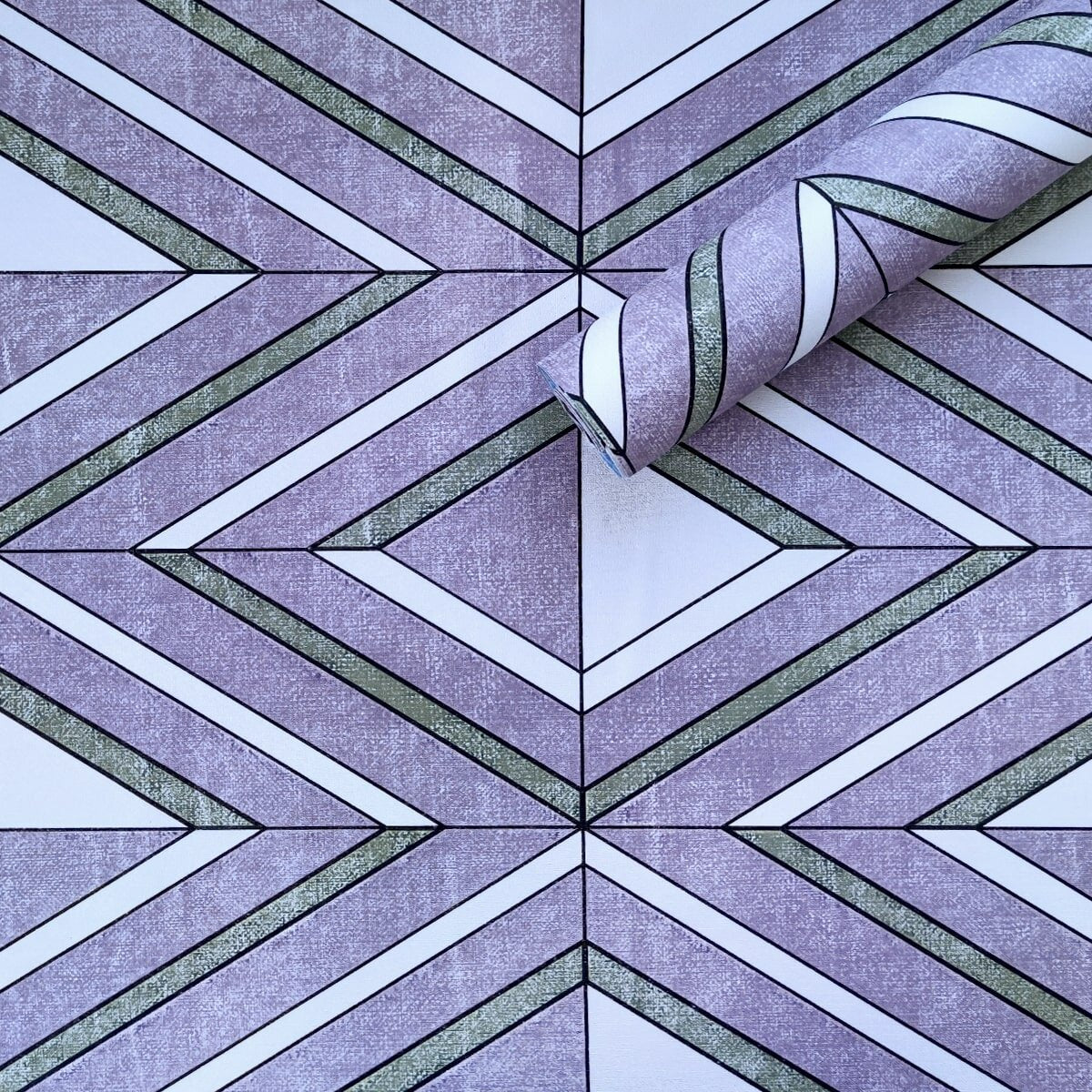 Самоклеюча плівка 0,45х10м х 0,07мм Зелені ромби SW-00001257