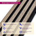 Рейка декоративна PS 2900х120х11мм Дуб з графітом SW-00001738