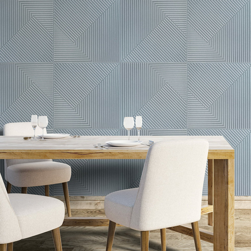 Самоклеюча декоративна 3D панель 500х500х5мм Бамбук Сірий HO-00002878