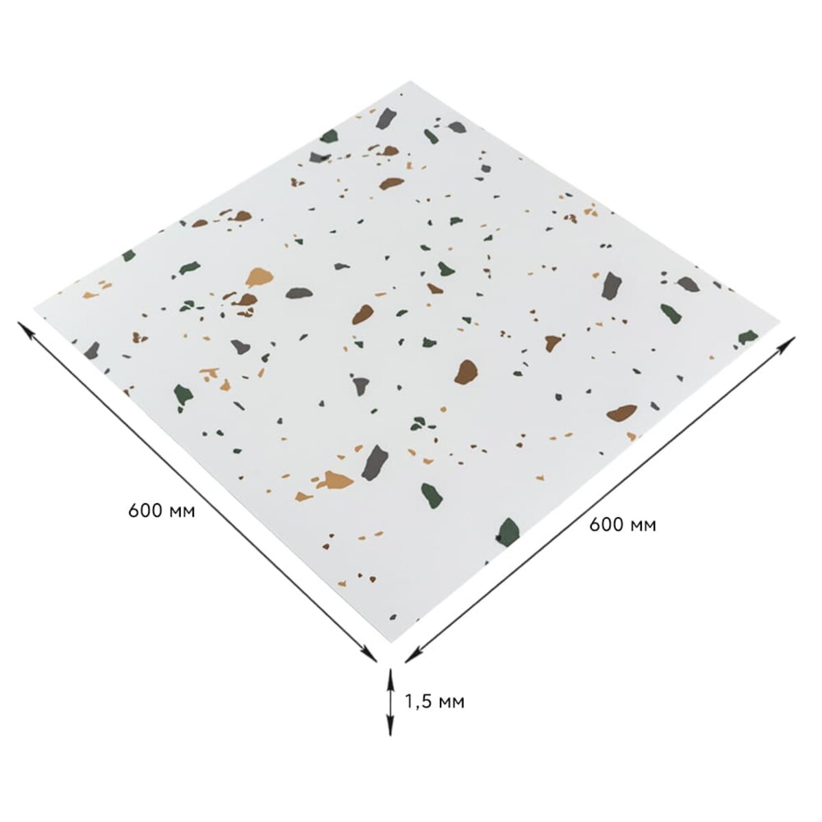Самоклеюча LVT плитка 600х600х1.5мм (D) SW-00001592