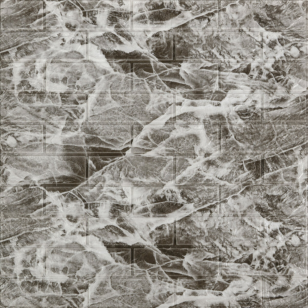 Панель стінова 3D 700х770х2мм (061-2) Мармур Чорний SW-00001912